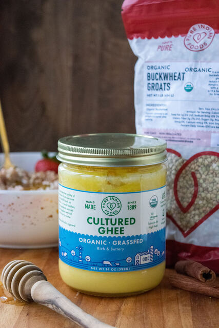 Pure Indian Foods cultured ghee jar